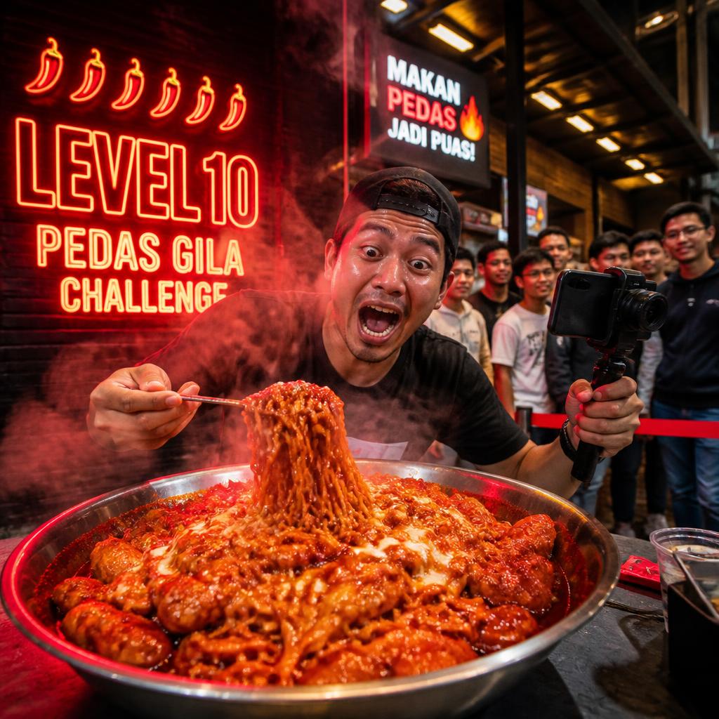 Menu Lava Level 10 Viral, Food Vlogger Sampai Rela Antre